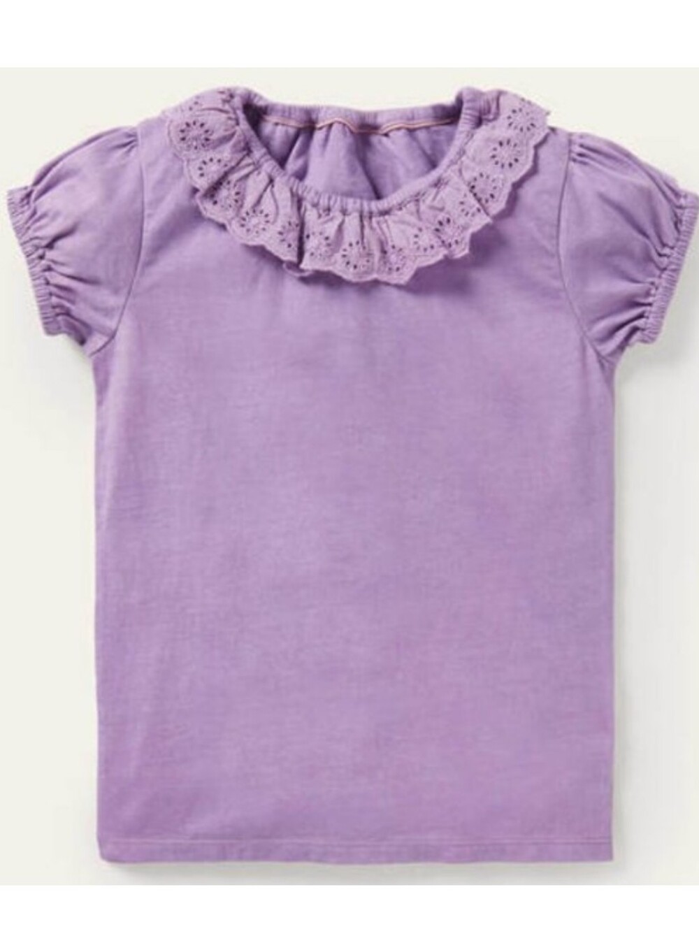 Mini Boden Lavender Eyelet Tee